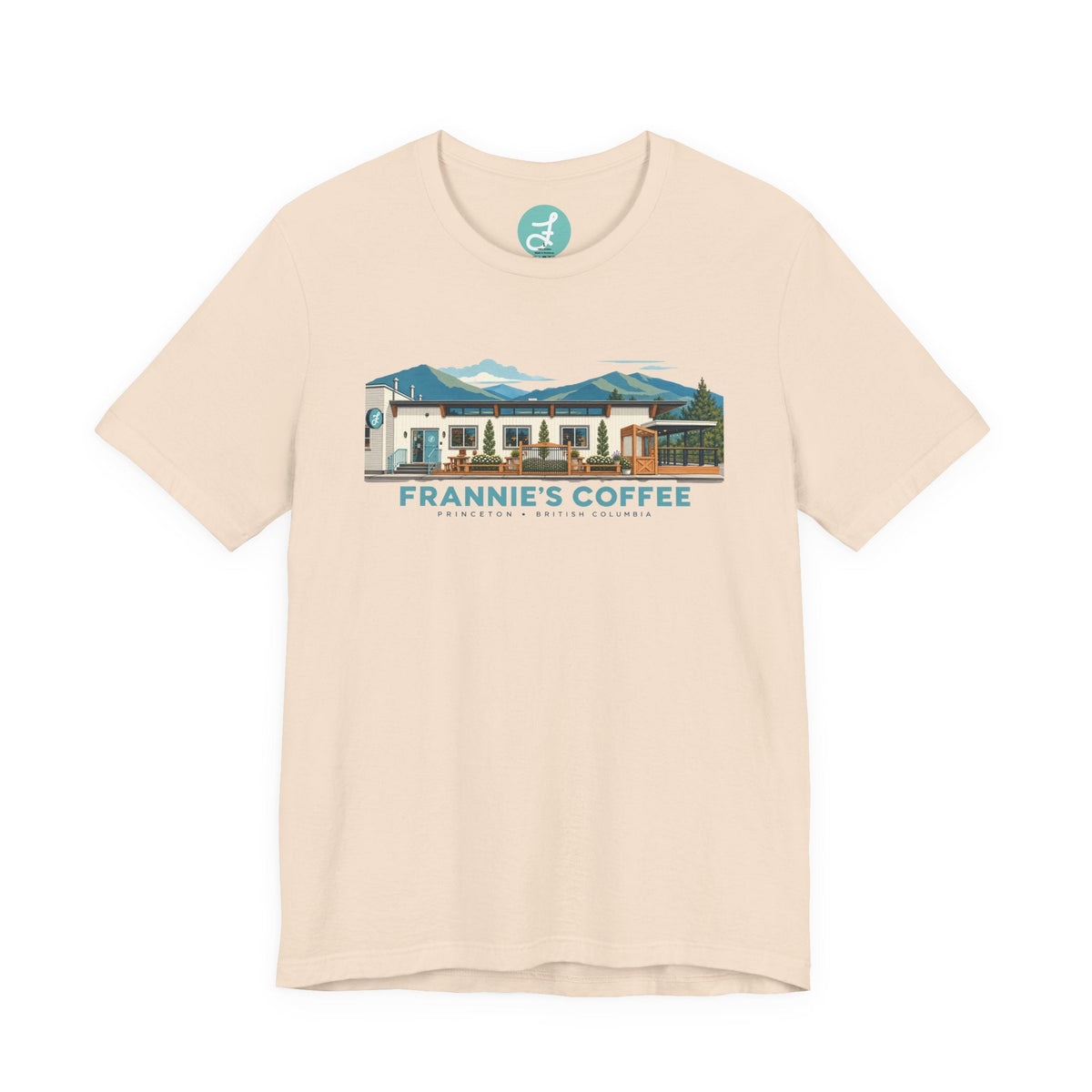 Illustration of Frannie's Coffee in Princeton, BC, on the Princeton tee