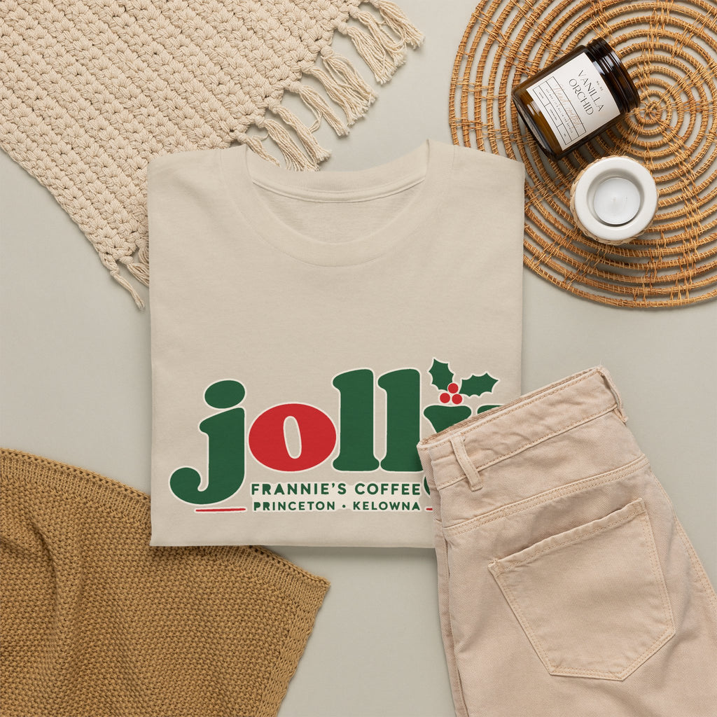 Frannie's Jolly Christmas Tee, Frannie's Coffee holiday tee