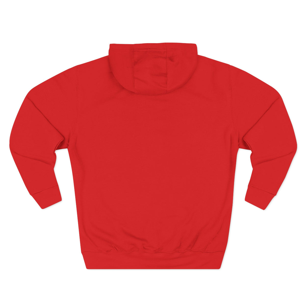 Frannie's varsity hoodie in Red: back view