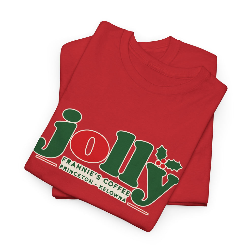 Frannie's Jolly Christmas Tee, Frannie's Coffee holiday tee