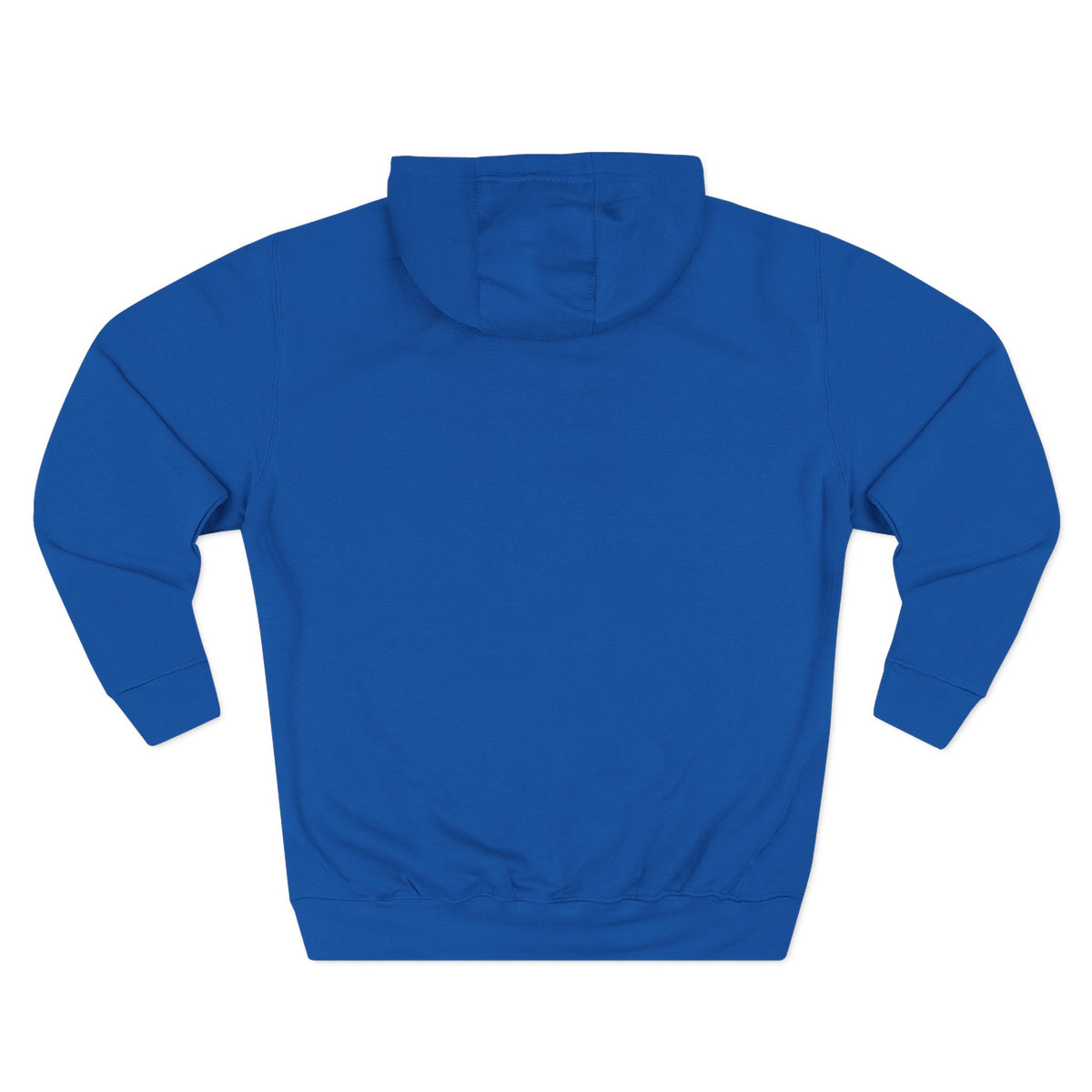 Frannie's Coffee logo hoodie in Royal Blue: back view