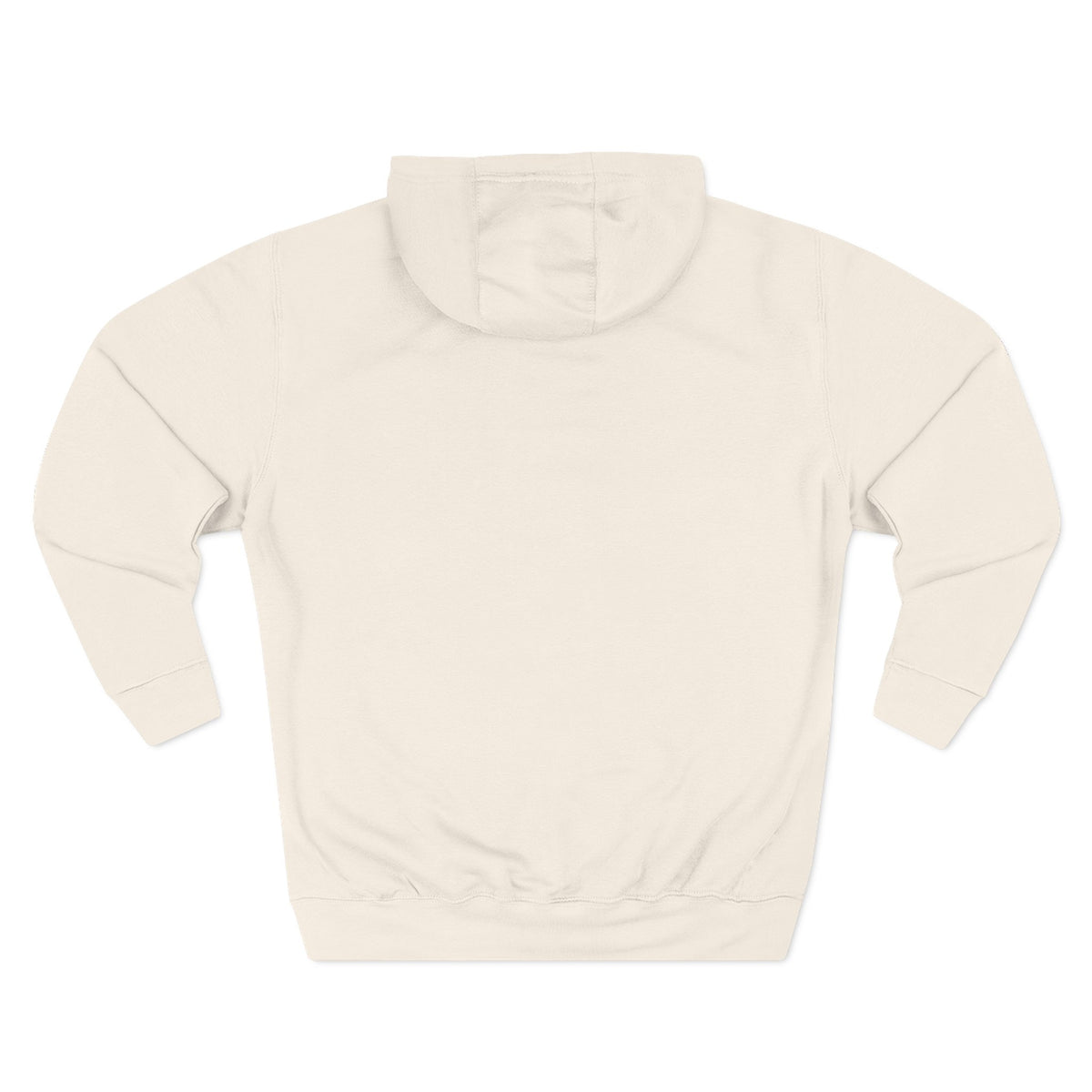 Frannie's varsity hoodie in Sandshell: back view