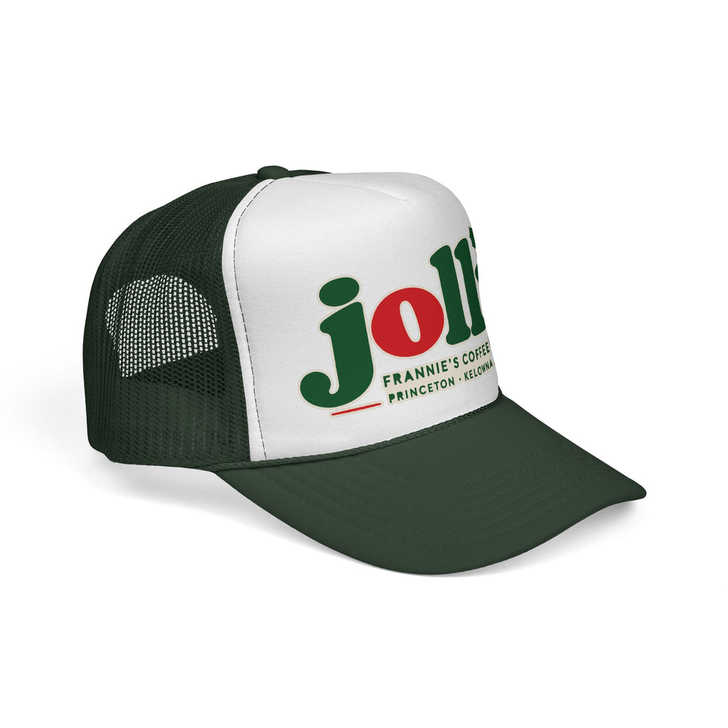 Frannie's Jolly Christmas Trucker Cap, Frannie's Coffee holiday trucker cap