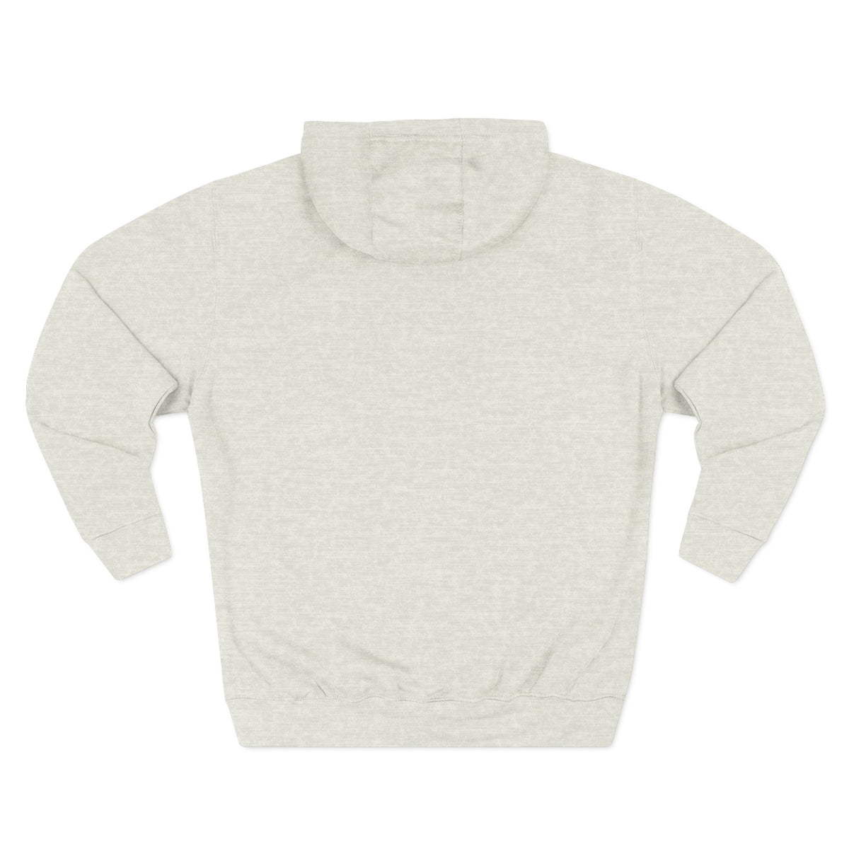 Frannie's Coffee logo hoodie in Oatmeal Heather: back view