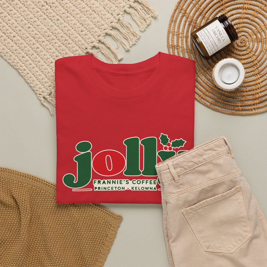 Frannie's Jolly Christmas Tee, Frannie's Coffee holiday tee