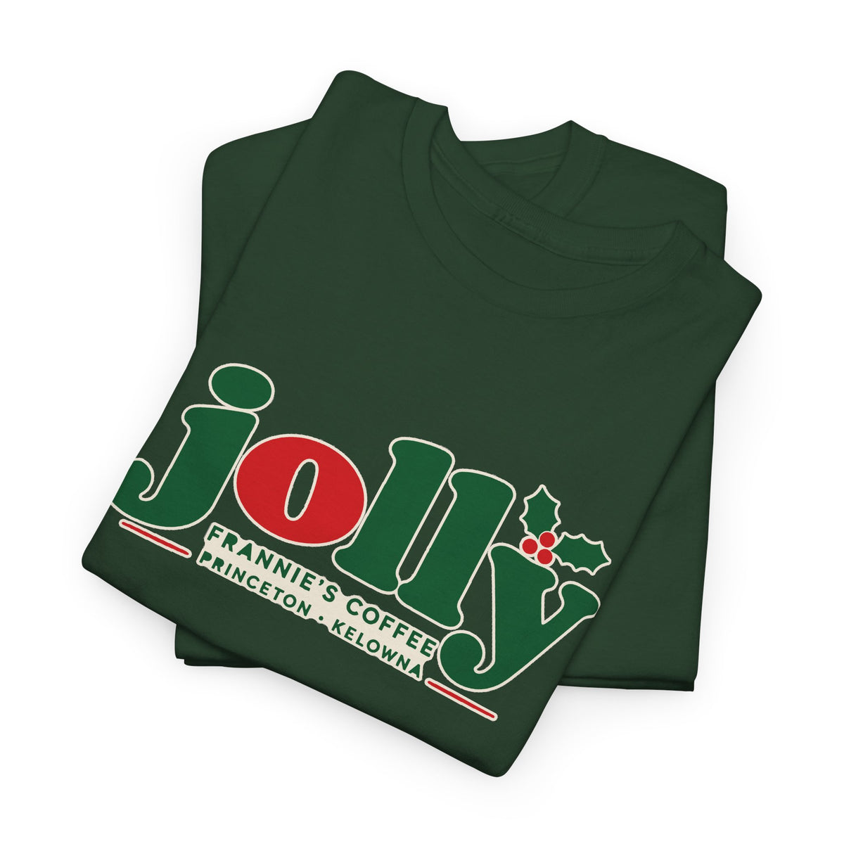 Frannie's Jolly Christmas Tee, Frannie's Coffee holiday tee