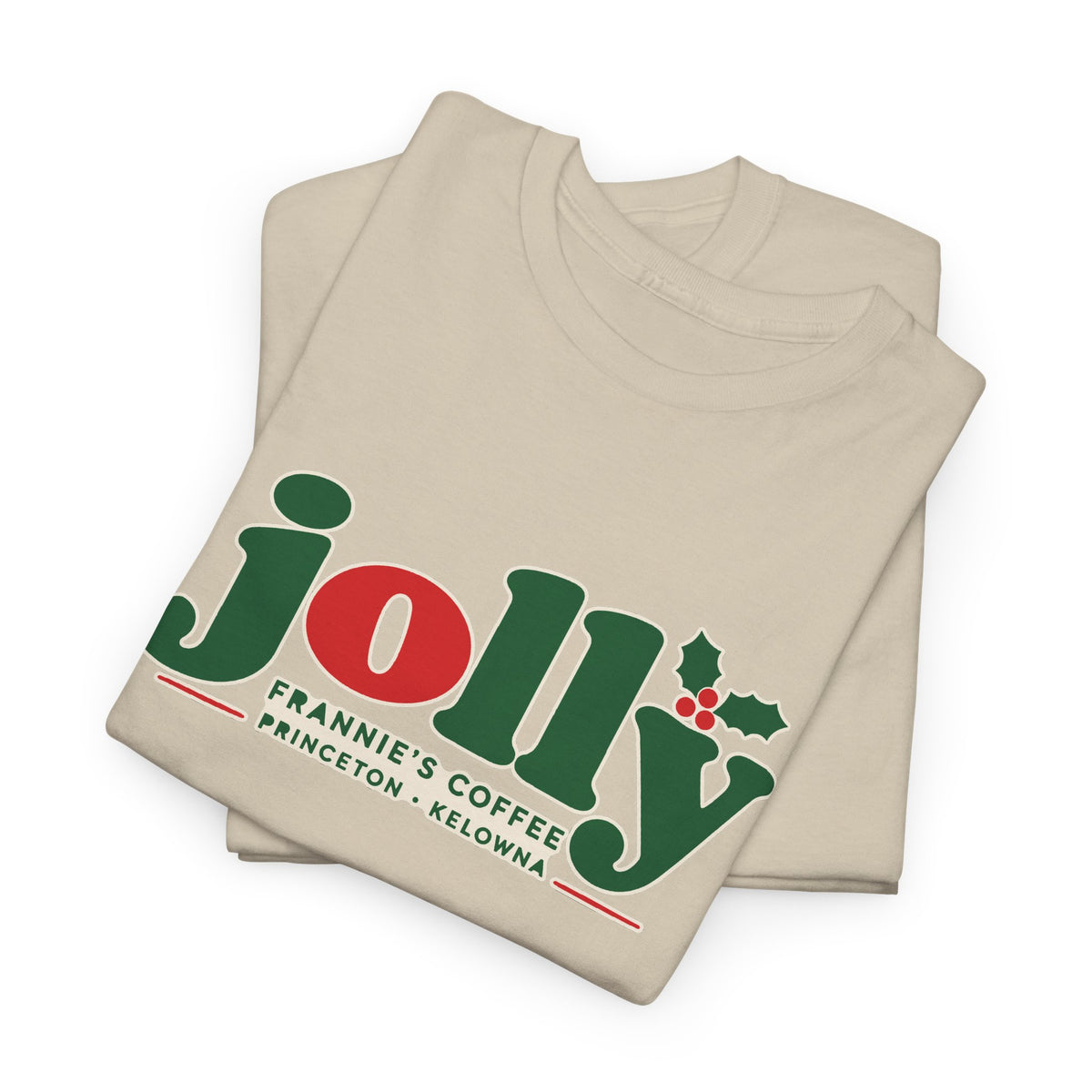 Frannie's Jolly Christmas Tee, Frannie's Coffee holiday tee