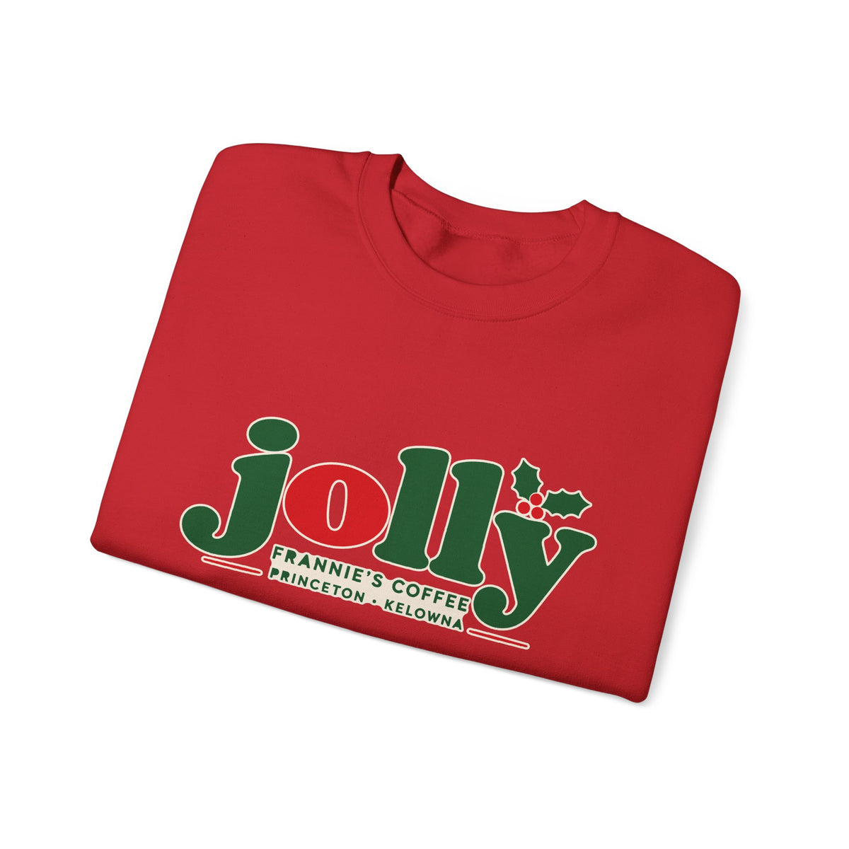 Frannie's Jolly Christmas Crewneck, Frannie's Coffee holiday crewneck