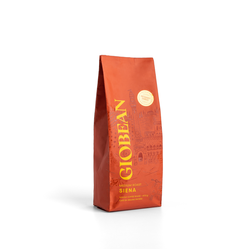 Giobean Siena medium roast whole bean coffee, 400 g bag